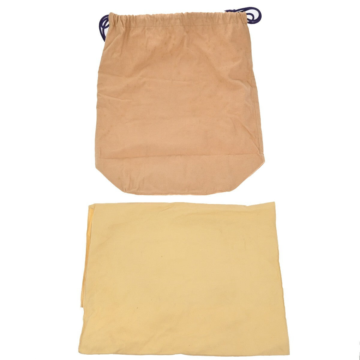 LOUIS VUITTON Logo 10 Set Dust Bag Drawstring Canvas Cotton Beige Brown 09EE135