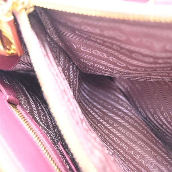 2.Live PRADA Galleria 2Way Shoulder Hand Bag Saffiano Leather Pink Italy 11CA830