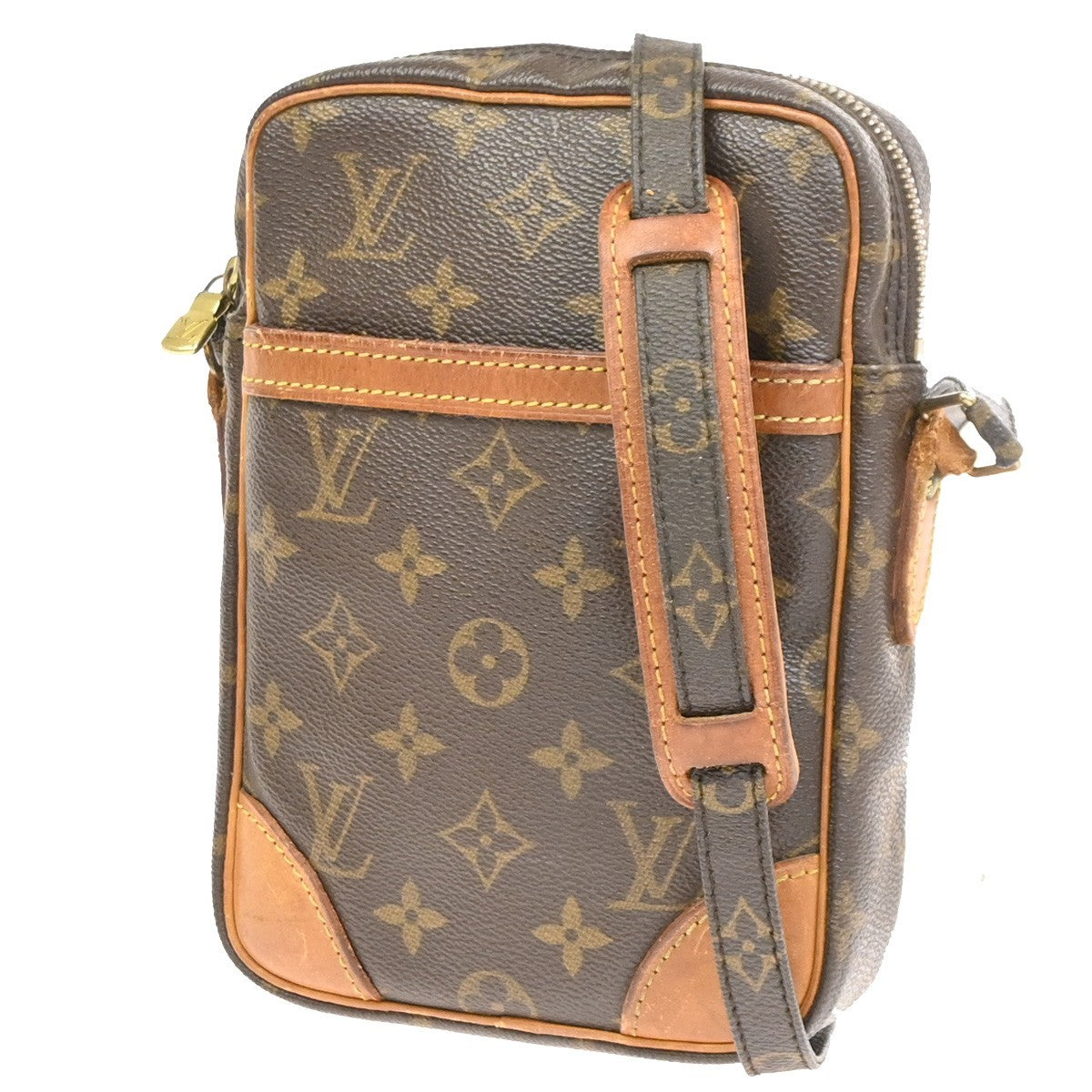 LOUIS VUITTON Danube Shoulder Bag Monogram Leather Brown France M45266 31SA063