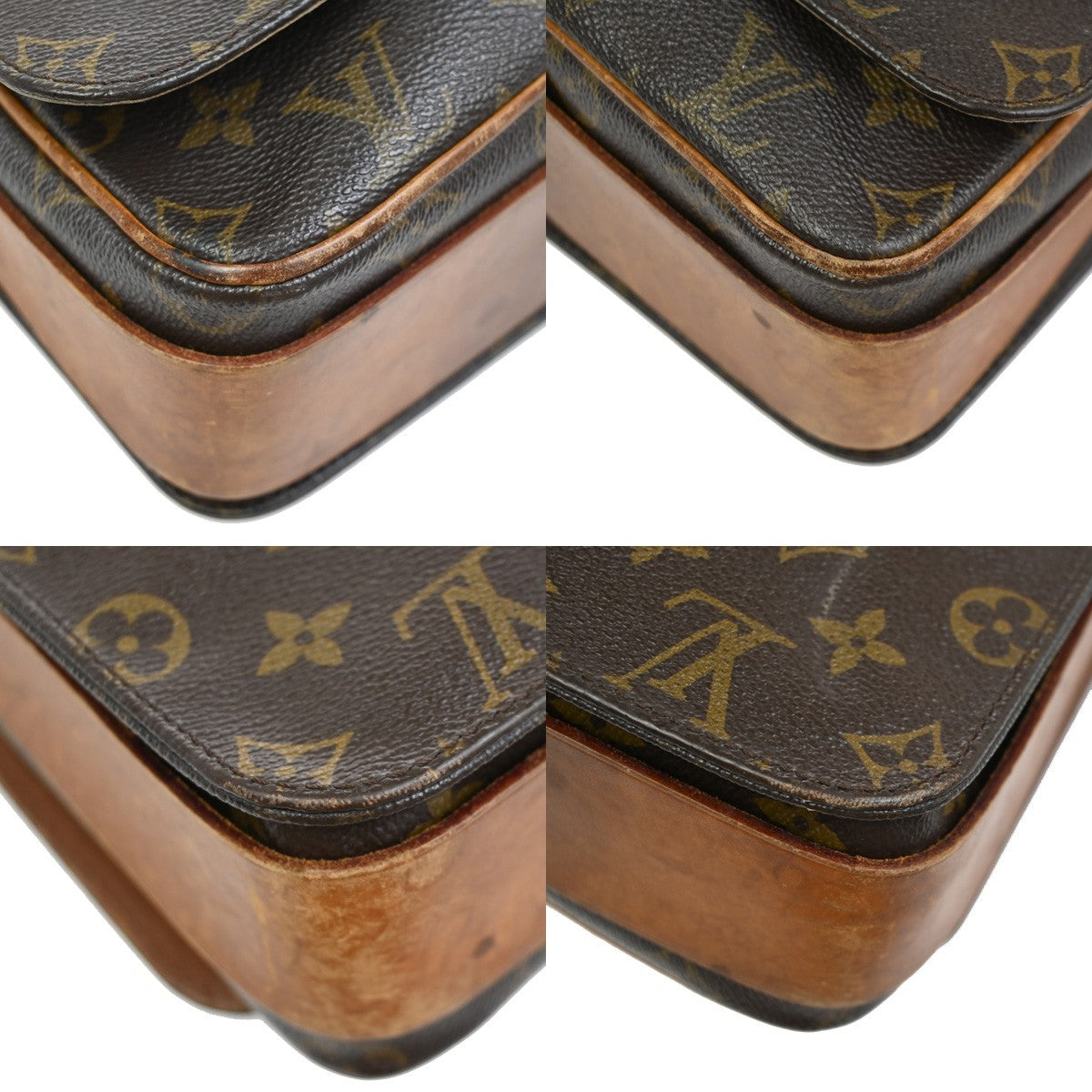LOUIS VUITTON Cartouchiere GM Shoulder Bag Monogram Leather Brown M51252 67KC685