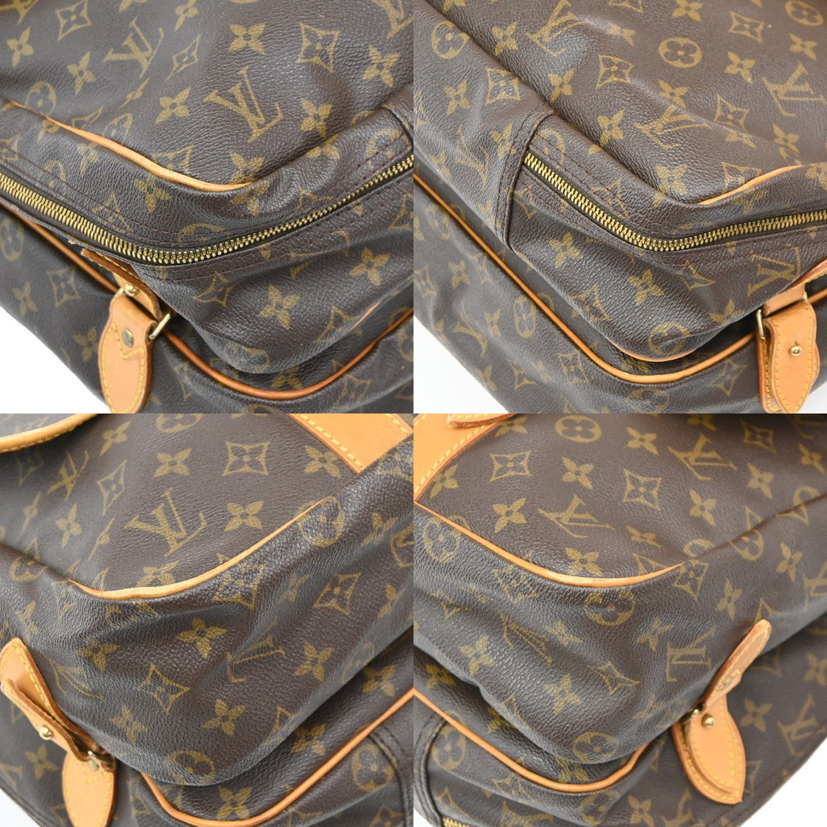 Louis Vuitton Sac Chasse Shoulder Hand Bag Monogram Leather Brown M41140 95PA019