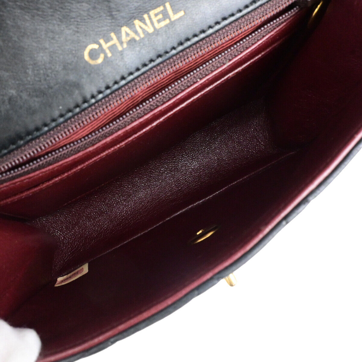 CHANEL CC Mini Matelasse Chain Shoulder Bag Leather Black GHW Vintage 691RK762