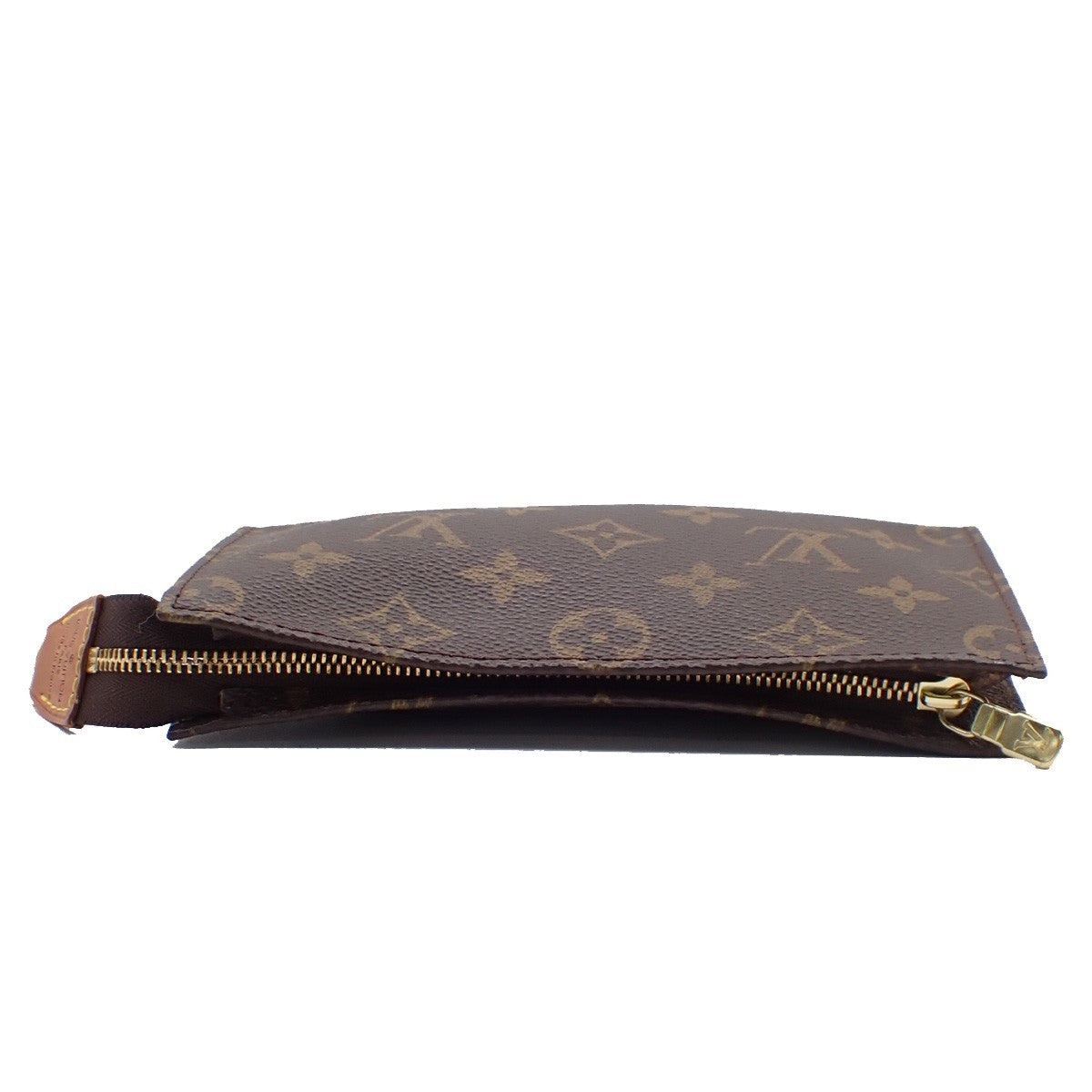 LOUIS VUITTON Logo BUCKET PM Pouch Bag Monogram Leather Brown France 60KB738