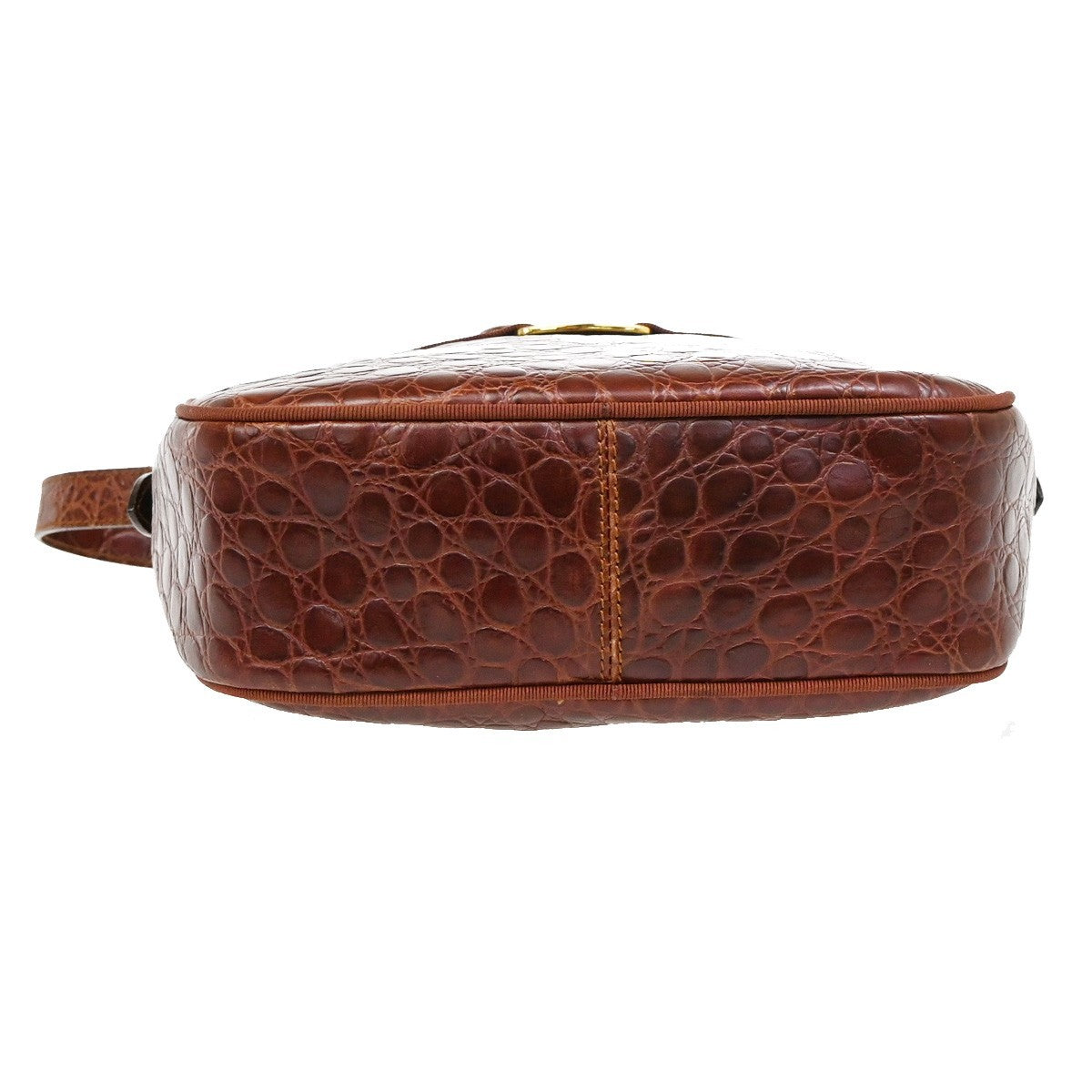 SALVATORE Ferragamo Vara Crossbody Shoulder Bag Embossing Leather Brown 67KP169
