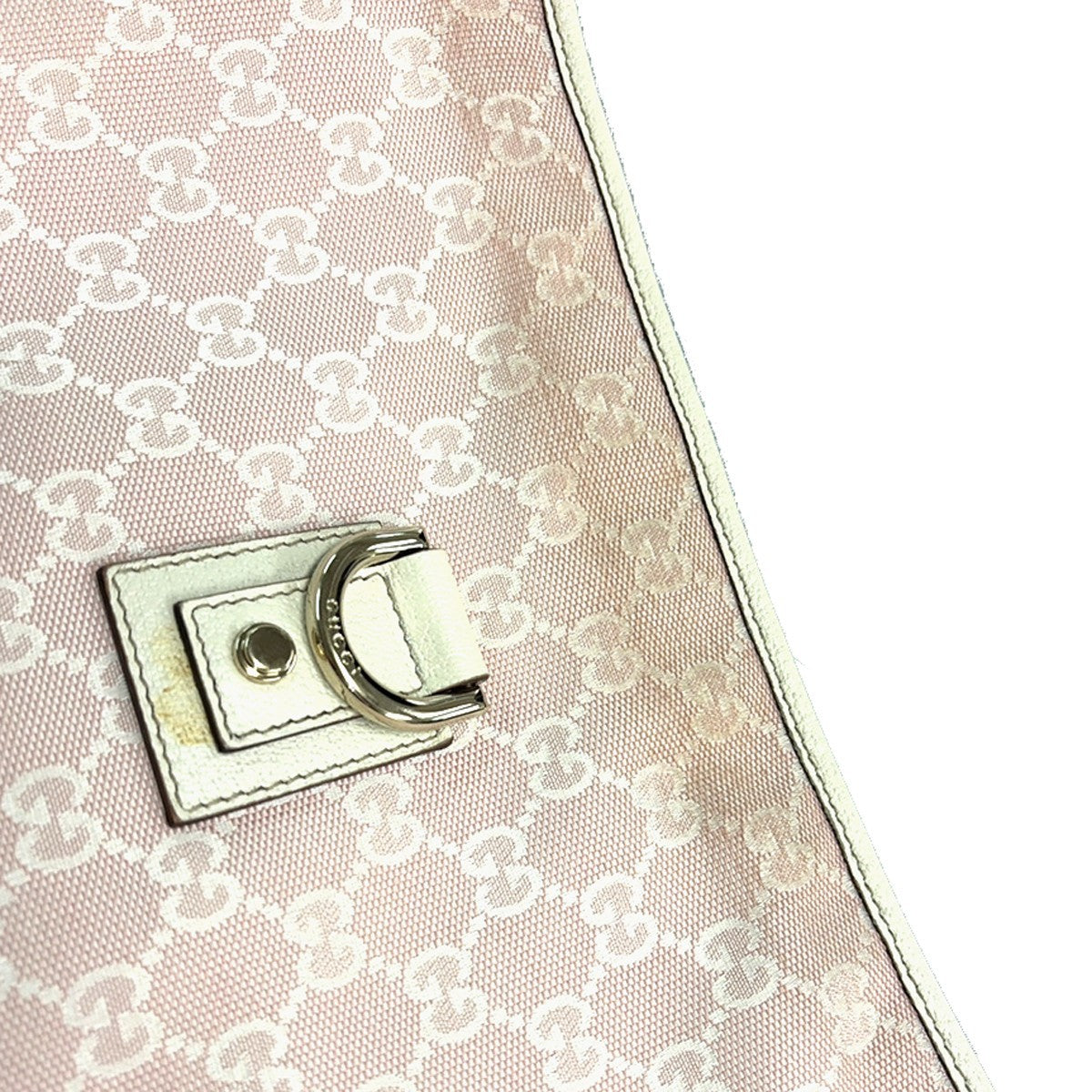 GUCCI Abbey GG Pattern Crossbody Shoulder Bag Canvas Leather Pink Italy 67YJ159