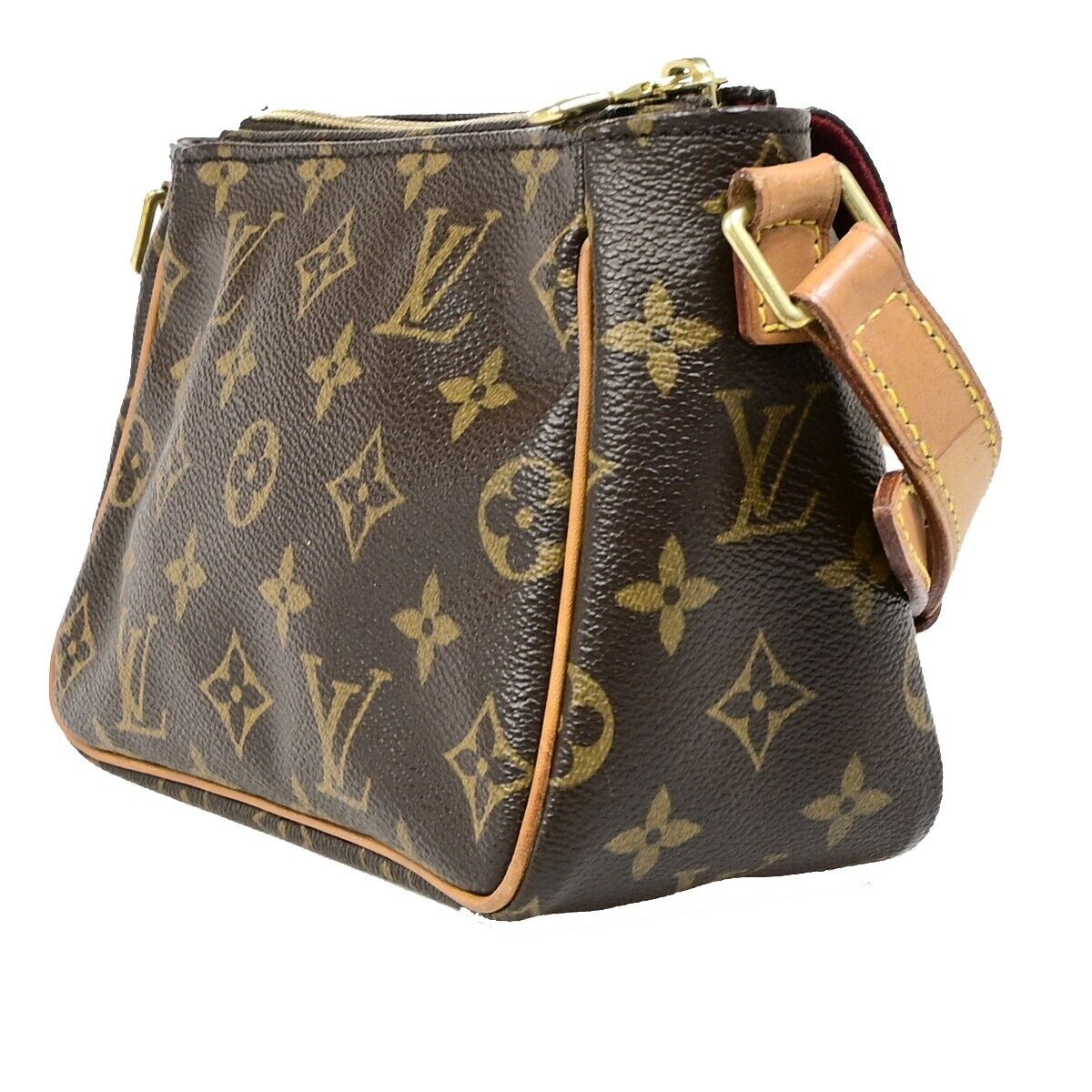 LOUIS VUITTON Viva Cite PM Shoulder Bag Monogram Leather Brown M51165 47EB795
