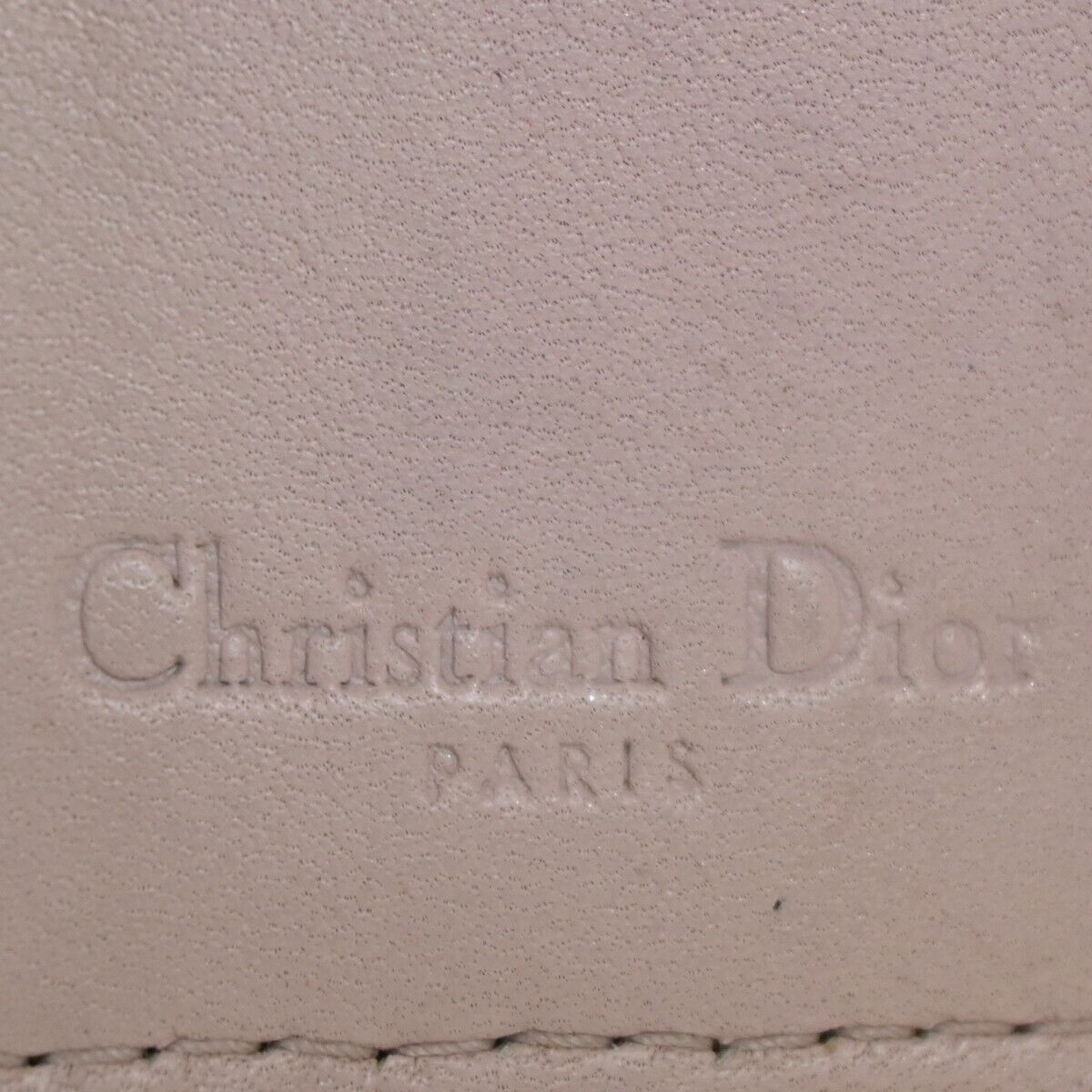 Christian Dior Cannage Bifold Wallet Purse Leather Pink Sliver Italy 07FA106