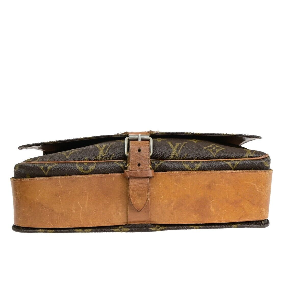 LOUIS VUITTON Cartouchiere GM Shoulder Bag Monogram Leather Brown M51252 64EC250