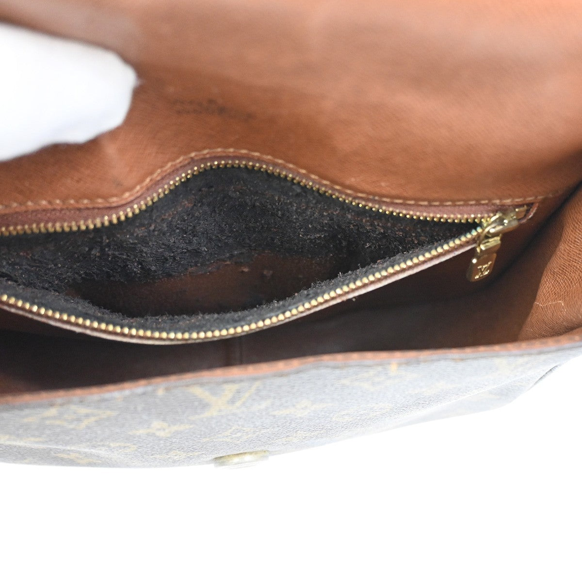 LOUIS VUITTON Saint Cloud GM Shoulder Bag Monogram Leather Brown M51242 65TA044