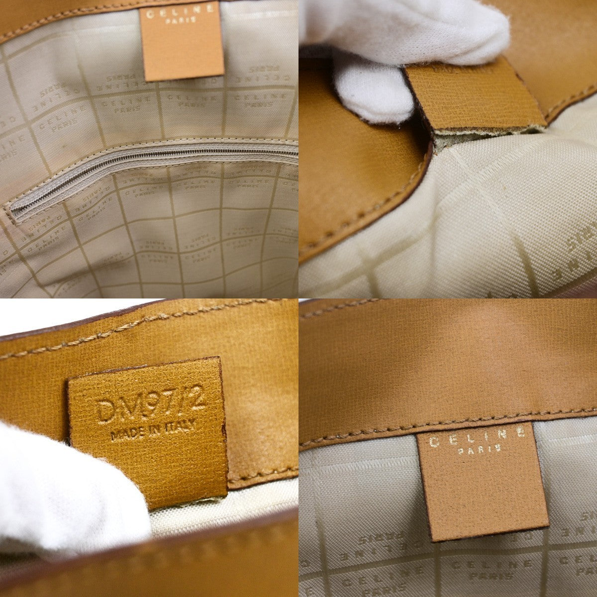 CELINE Logo Horse Carriage Shoulder Bag Leather Brown GHW Italy 68KD152
