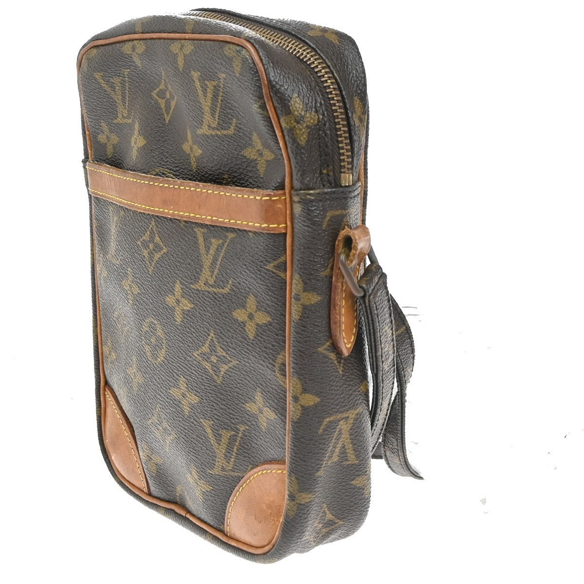 LOUIS VUITTON Danube Shoulder Bag Monogram Leather Brown France M45266 64MA169