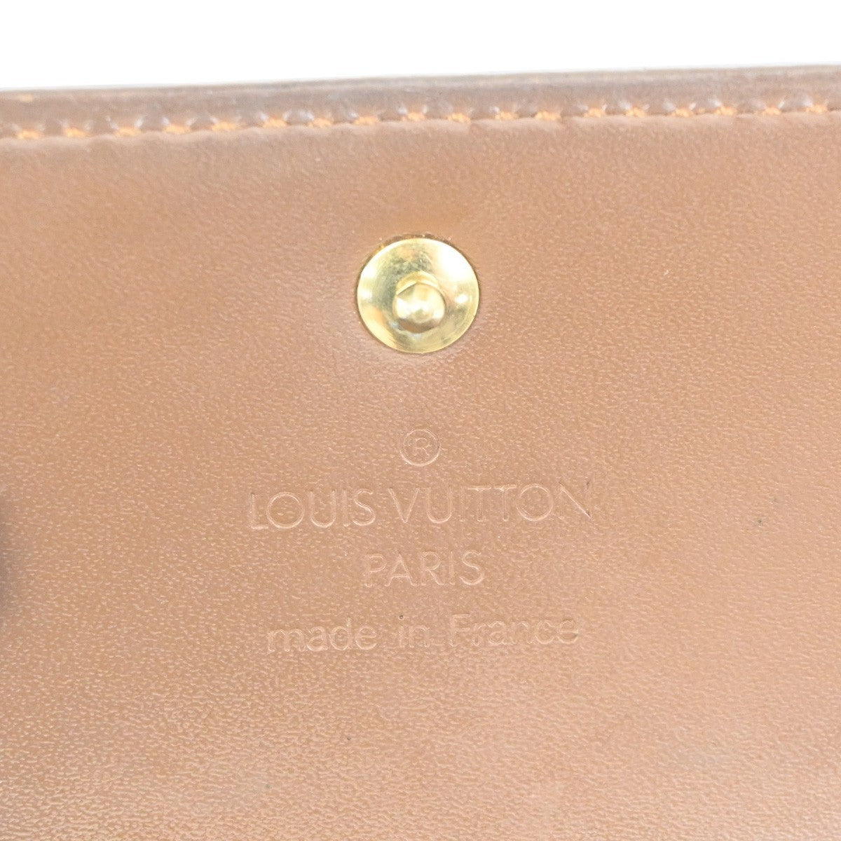 LOUIS VUITTON 2 Set Wallet Monogram Vernis Patent Leather Brown Bronze 63MA459