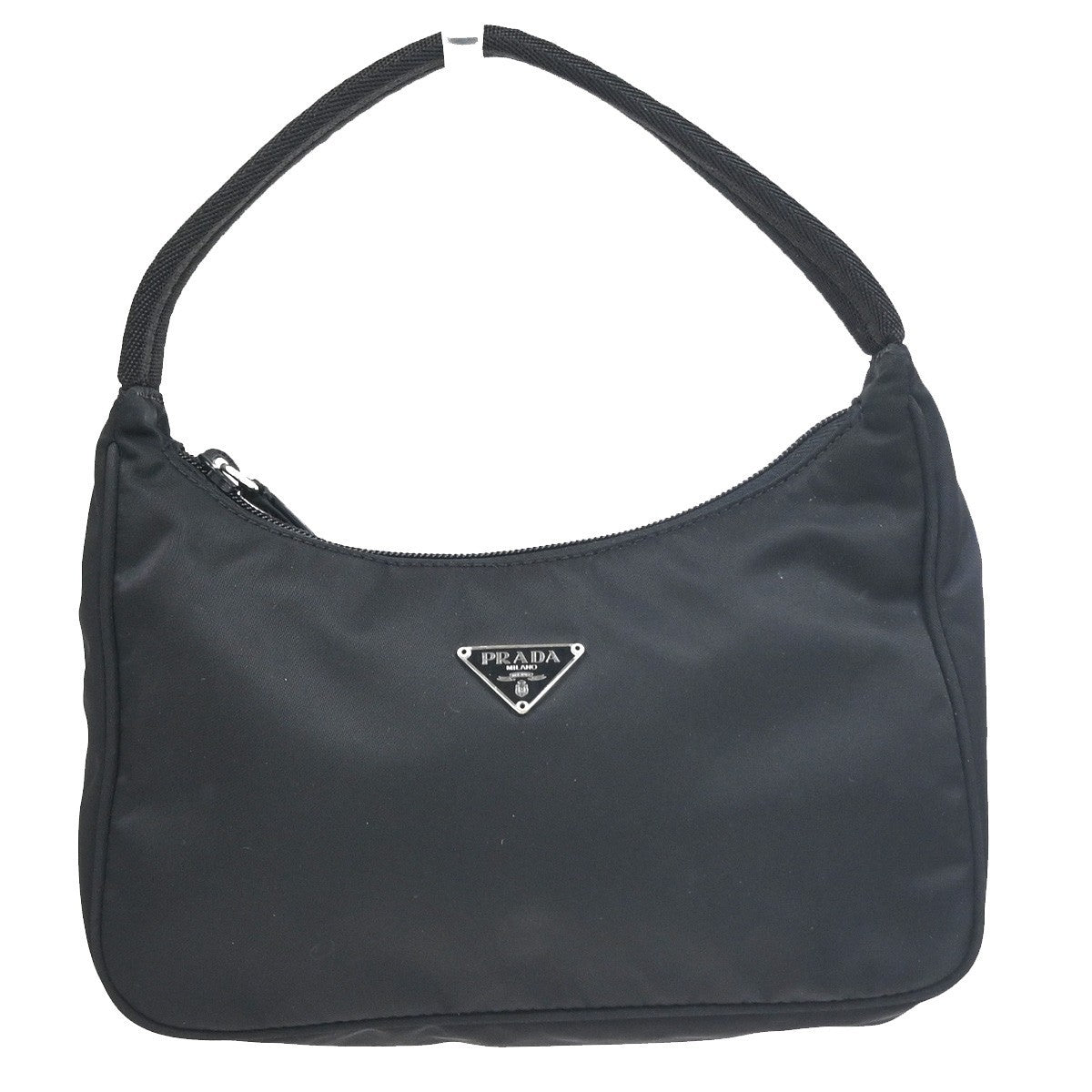 PRADA Re-Edition 2000 Triangle Logo Mini Shoulder Bag Nylon Black Italy 30RL894