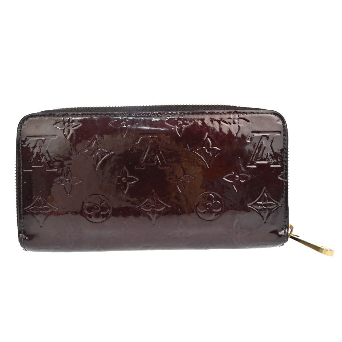 LOUIS VUITTON Zippy Long Wallet Monogram Vernis Leather Amarante M93522 63GA192