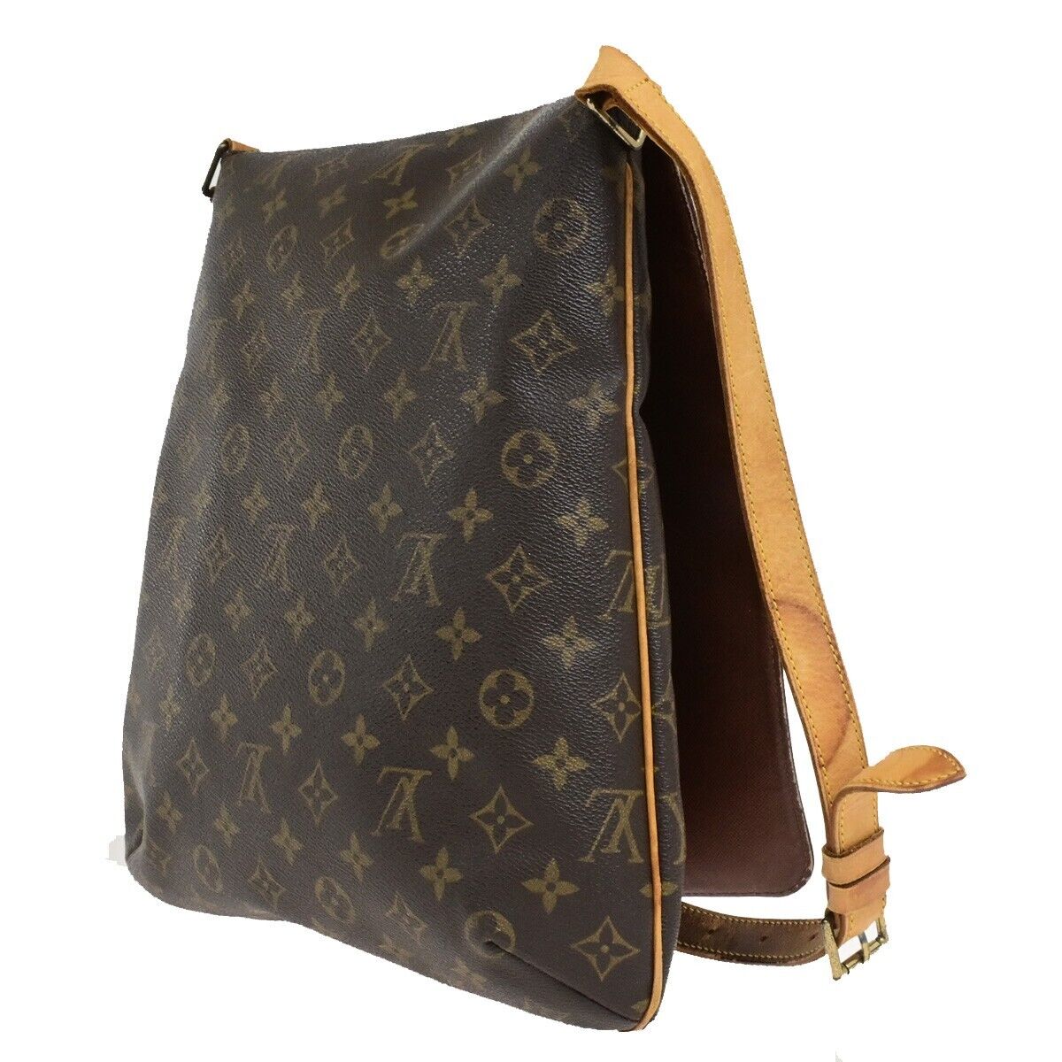 LOUIS VUITTON Musette Shoulder Bag Monogram Leather Brown Spain M51256 33FB533