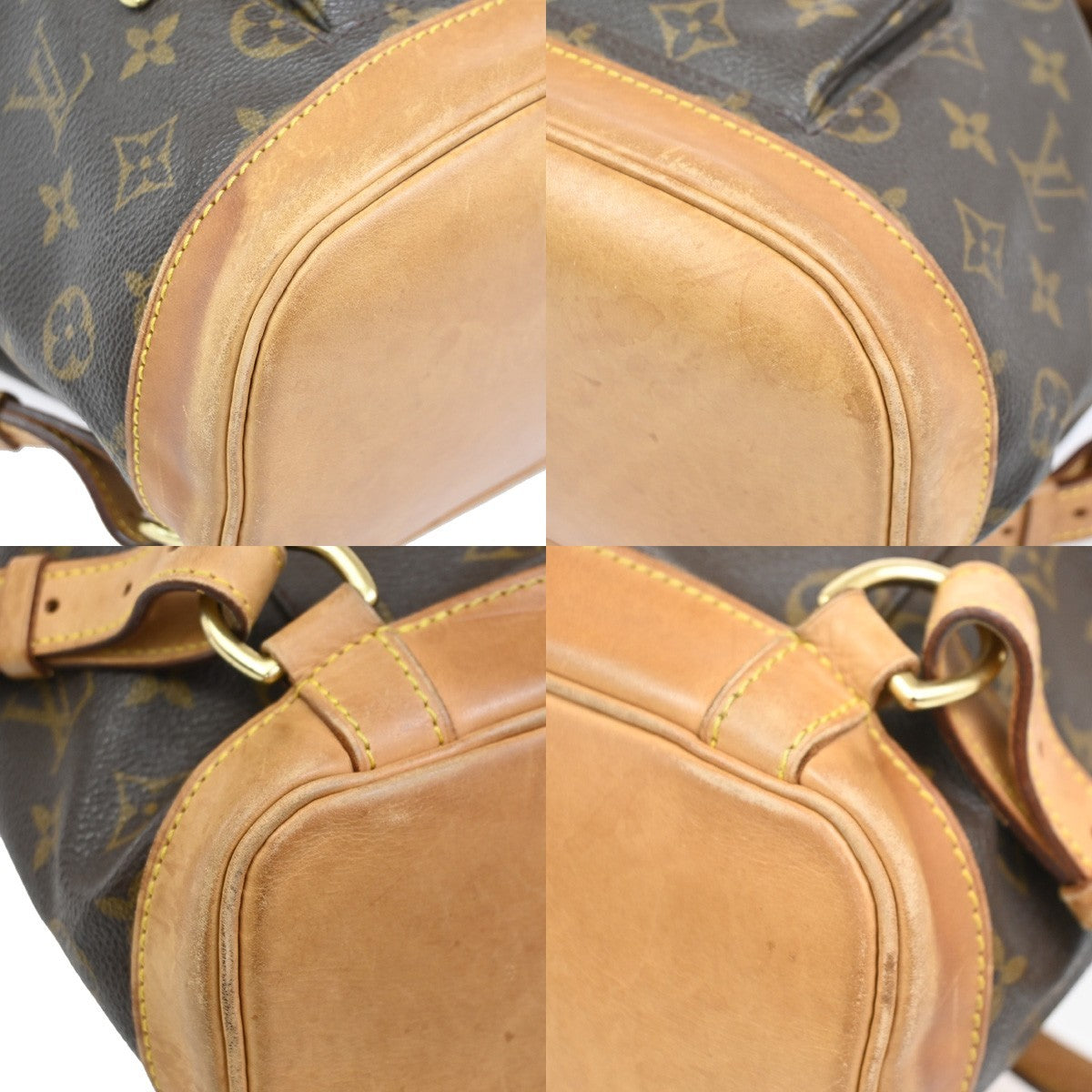 LOUIS VUITTON Montsouris MM Backpack Bag Monogram Leather Brown M51136 18DA238