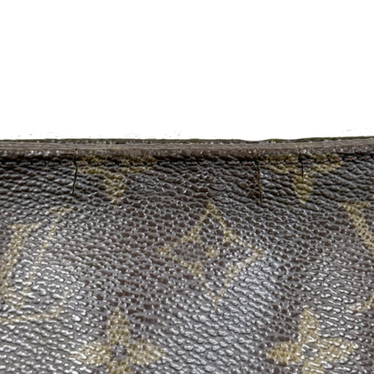 LOUIS VUITTON Logo Looping GM Shoulder Bag Monogram Leather Brown M51145 30FB573