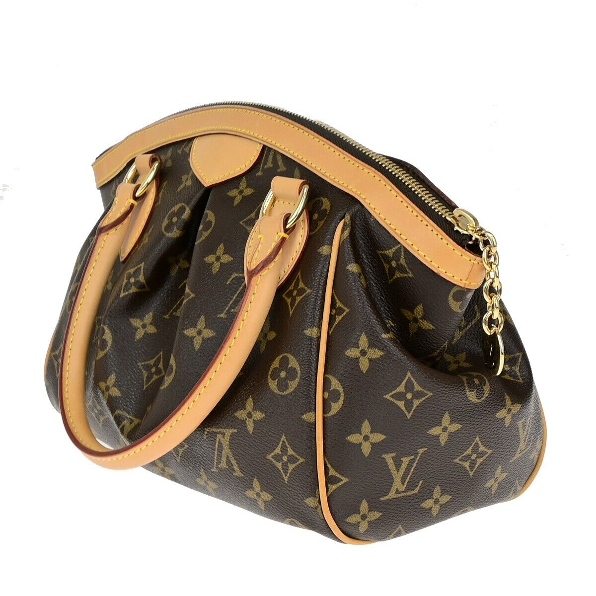 LOUIS VUITTON Tivoli PM Hand Bag Monogram Leather Brown France M40143 667RK709