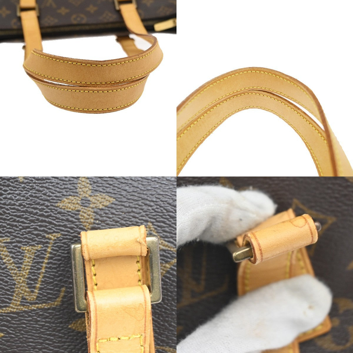 LOUIS VUITTON Cabas Piano Shoulder Bag Monogram Leather Brown M51148 16KC815