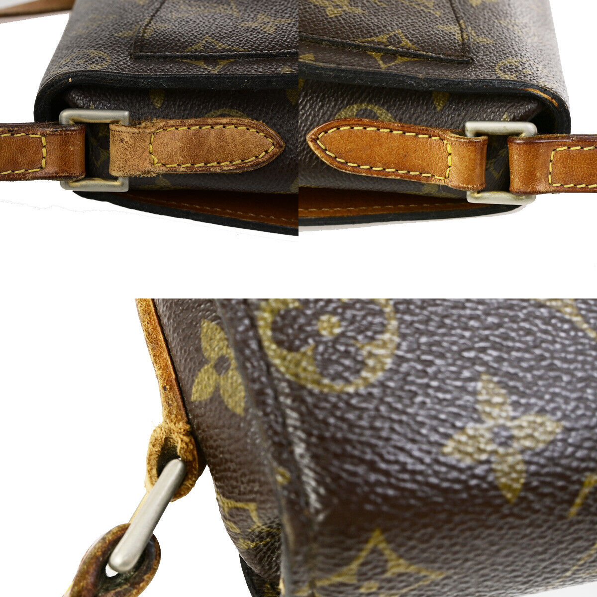 LOUIS VUITTON Saint Cloud MM Shoulder Bag Monogram Leather Brown M51243 62SJ498