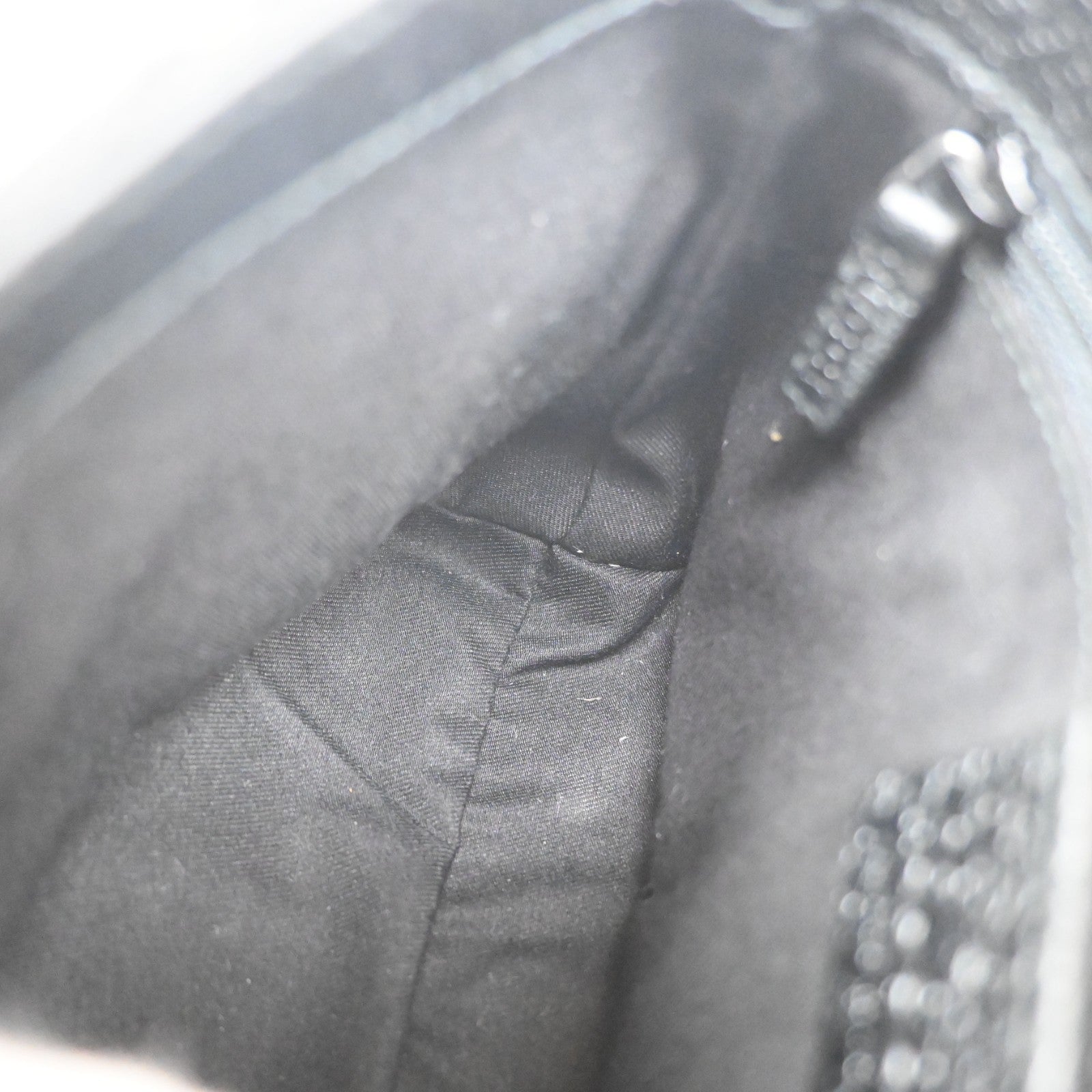 GUCCI Logo GG Pattern Mini Bum Bag Canvas Leather Black SHW Italy 85MA664