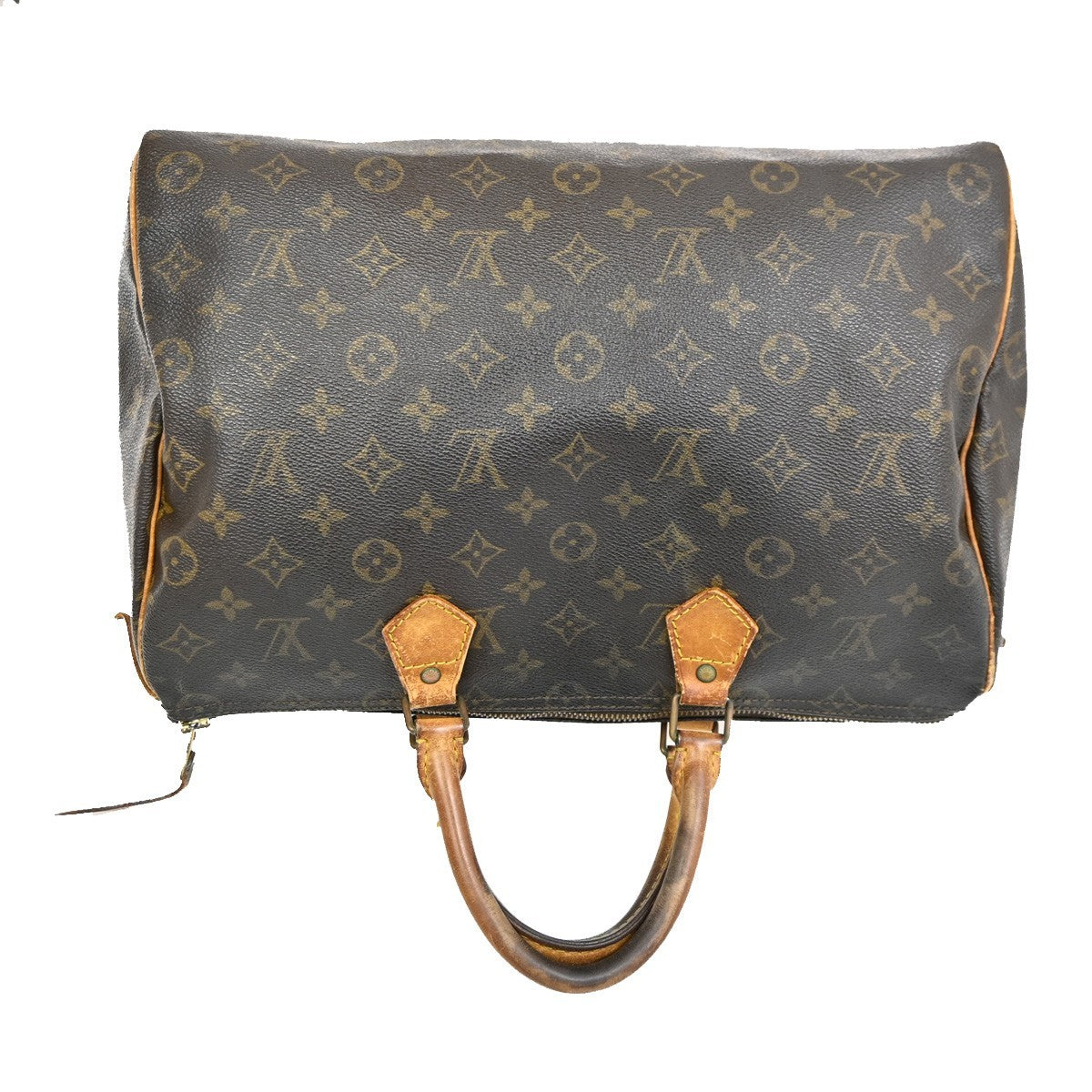 LOUIS VUITTON Speedy 35 Travel Hand Bag Monogram Leather Brown M41524 64TA279