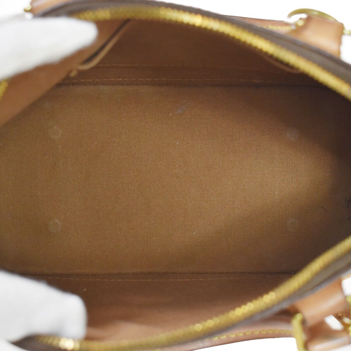 LOUIS VUITTON Alma BB 2Way Hand Bag Monogram Leather Brown Gold M53152 15YC243
