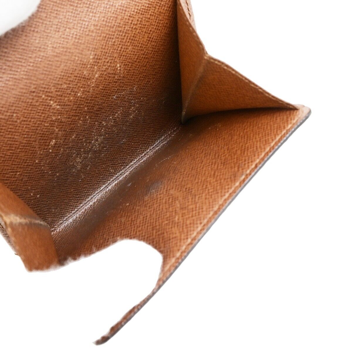 LOUIS VUITTON LV Logo 3 Set Bifold Wallet Purse Monogram Leather Brown 04EC888