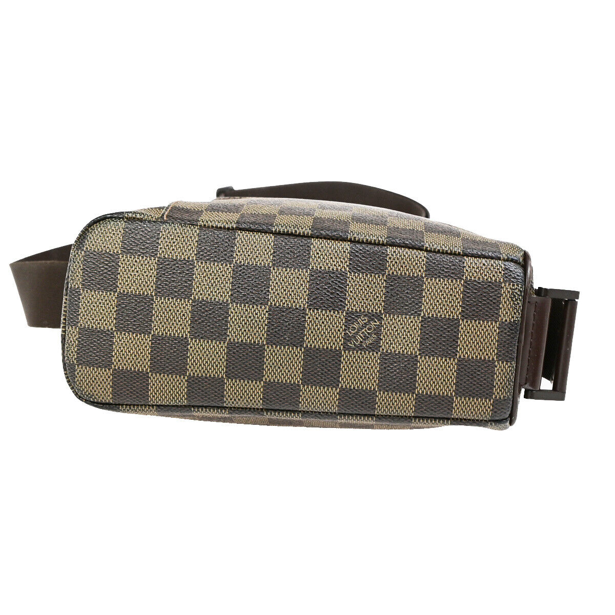 LOUIS VUITTON Olav PM Shoulder Bag Damier Ebene Leather Brown N41442 35YG639