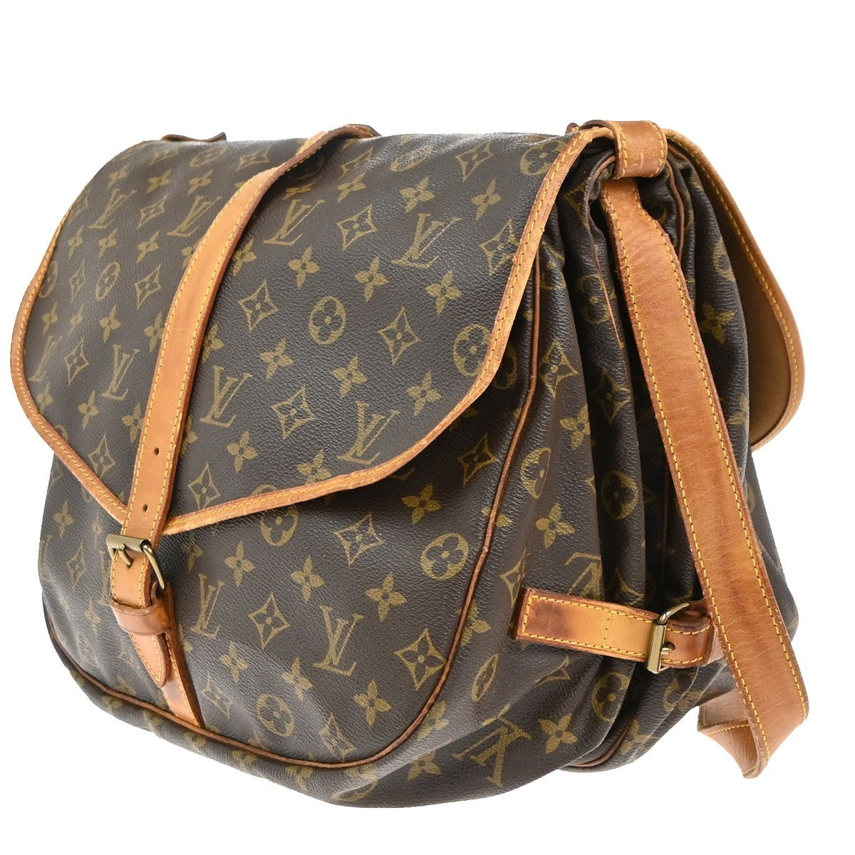 LOUIS VUITTON Saumur 35 Shoulder Bag Monogram Leather BN France M42254 87EG370