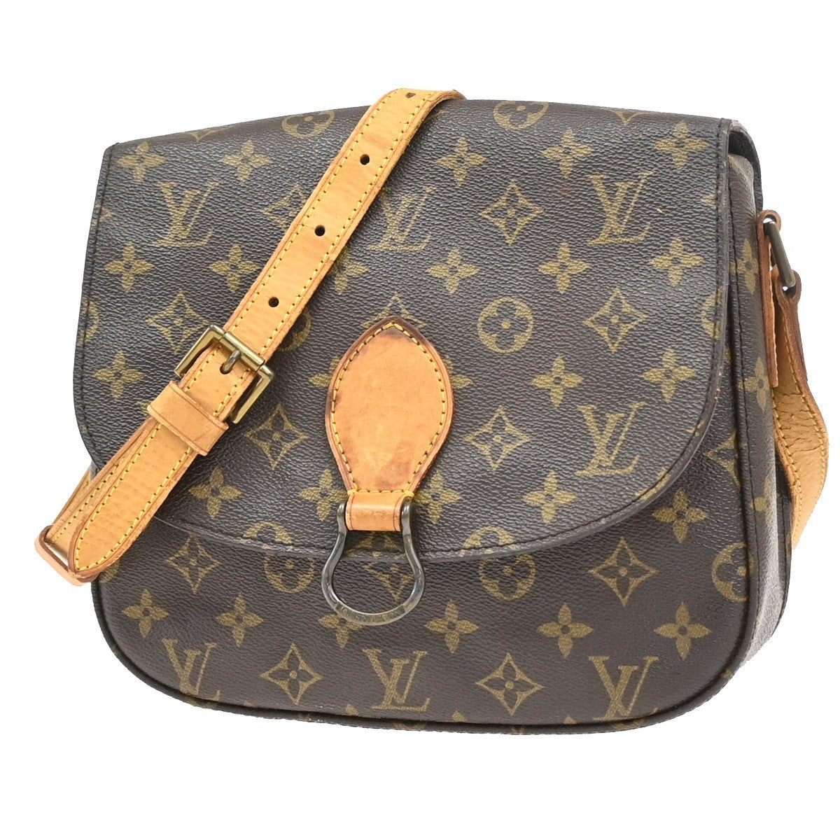 LOUIS VUITTON Saint Cloud GM Shoulder Bag Monogram Leather Brown M51242 30PA025