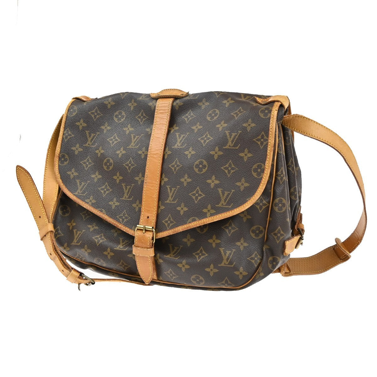 LOUIS VUITTON Saumur 35 Shoulder Bag Monogram Leather BN France M42254 86KB913
