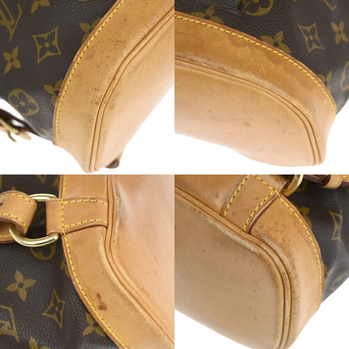 LOUIS VUITTON Montsouris MM Backpack Bag Monogram Leather Brown M51136 13SH732