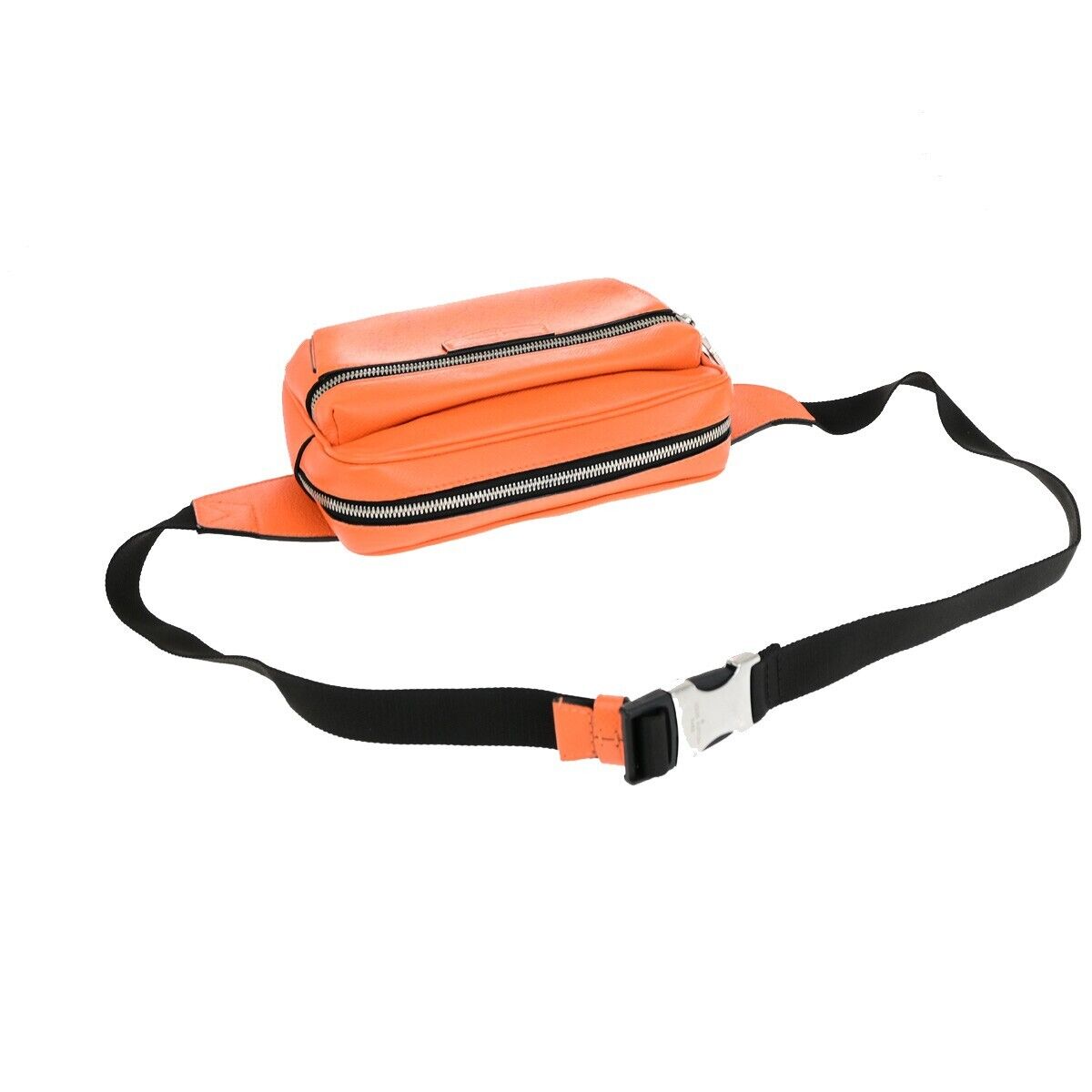 LOUIS VUITTON LV Logo Body Belt Bum Bag Taigarama Leather Orange M30430 44EC336