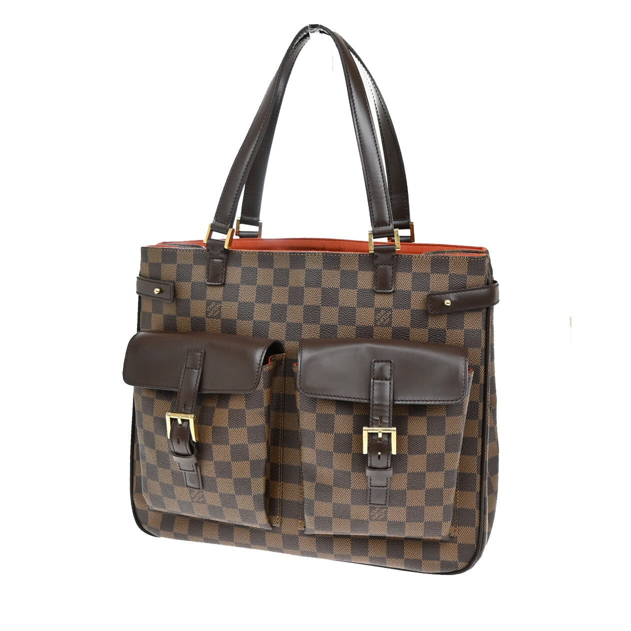 LOUIS VUITTON Uzes Shoulder Bag Damier Ebene Leather Brown France N51128 24EE389