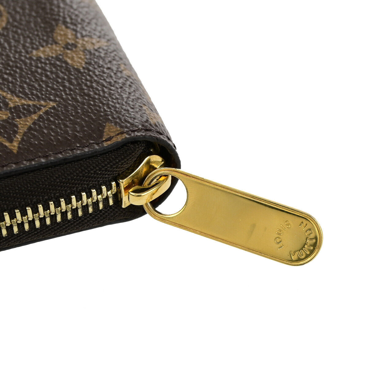 LOUIS VUITTON Zippy Long Wallet Purse Monogram Leather Brown M42616 20RF187