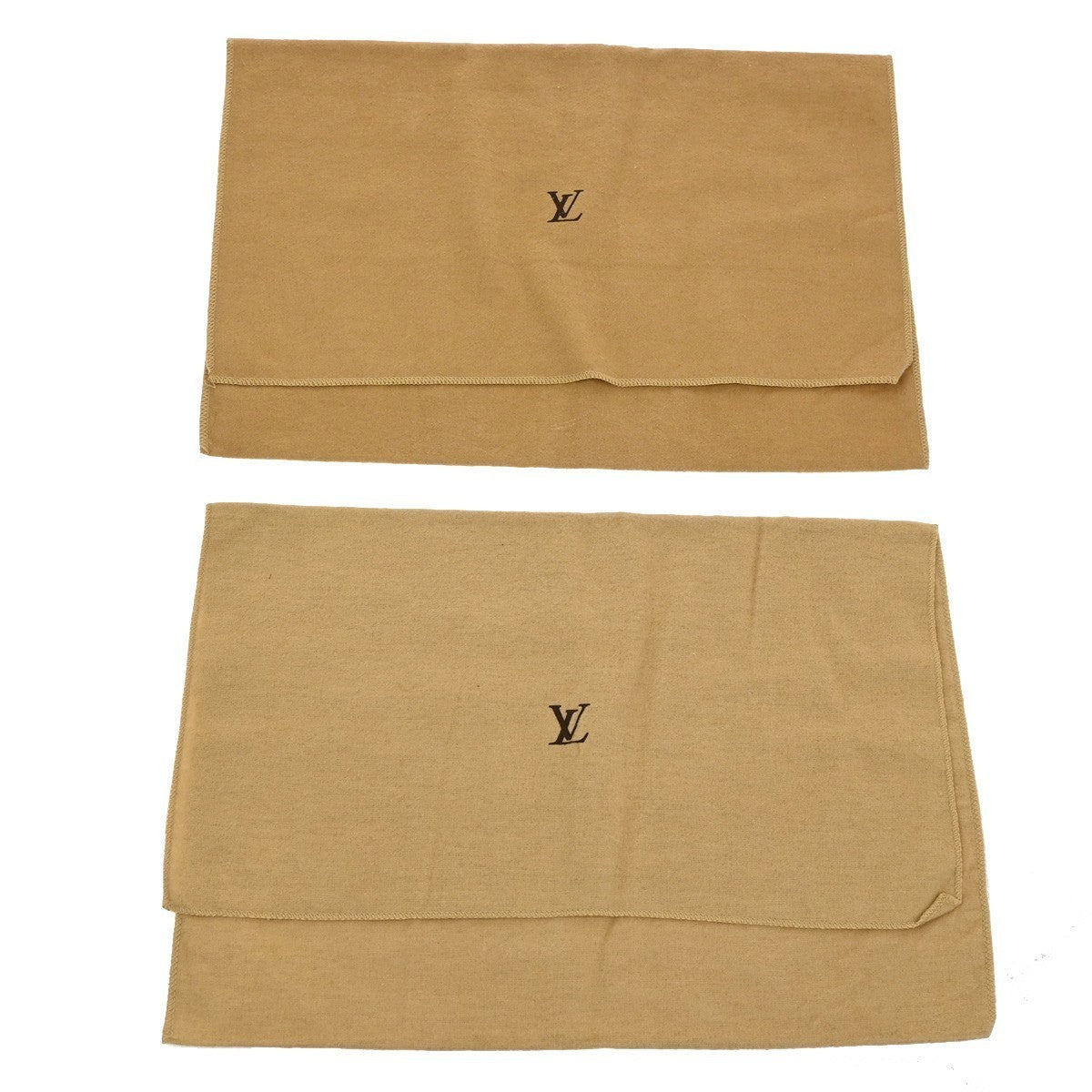 LOUIS VUITTON Logo 10 Set Dust Bag Canvas Cotton Beige Brown 08KB597