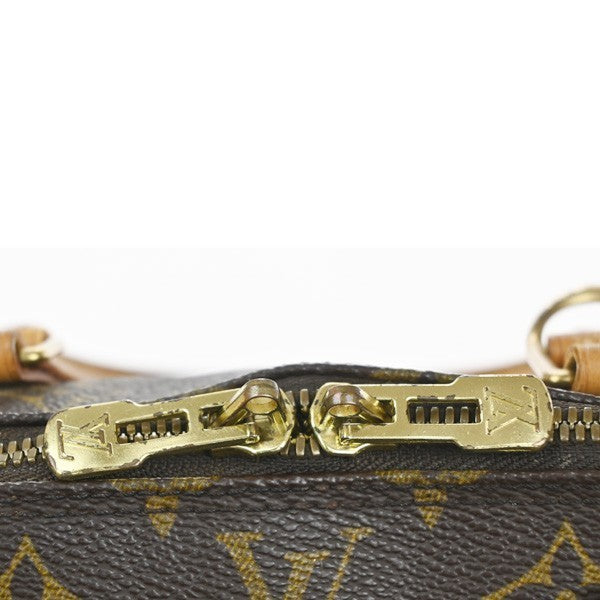 LOUIS VUITTON LV Logo Alma Hand Bag Monogram Leather Brown France M51130 73MA512