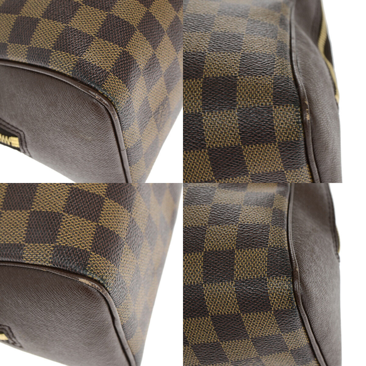LOUIS VUITTON Brera Hand Bag Damier Ebene Leather Brown France N51150 16YE921
