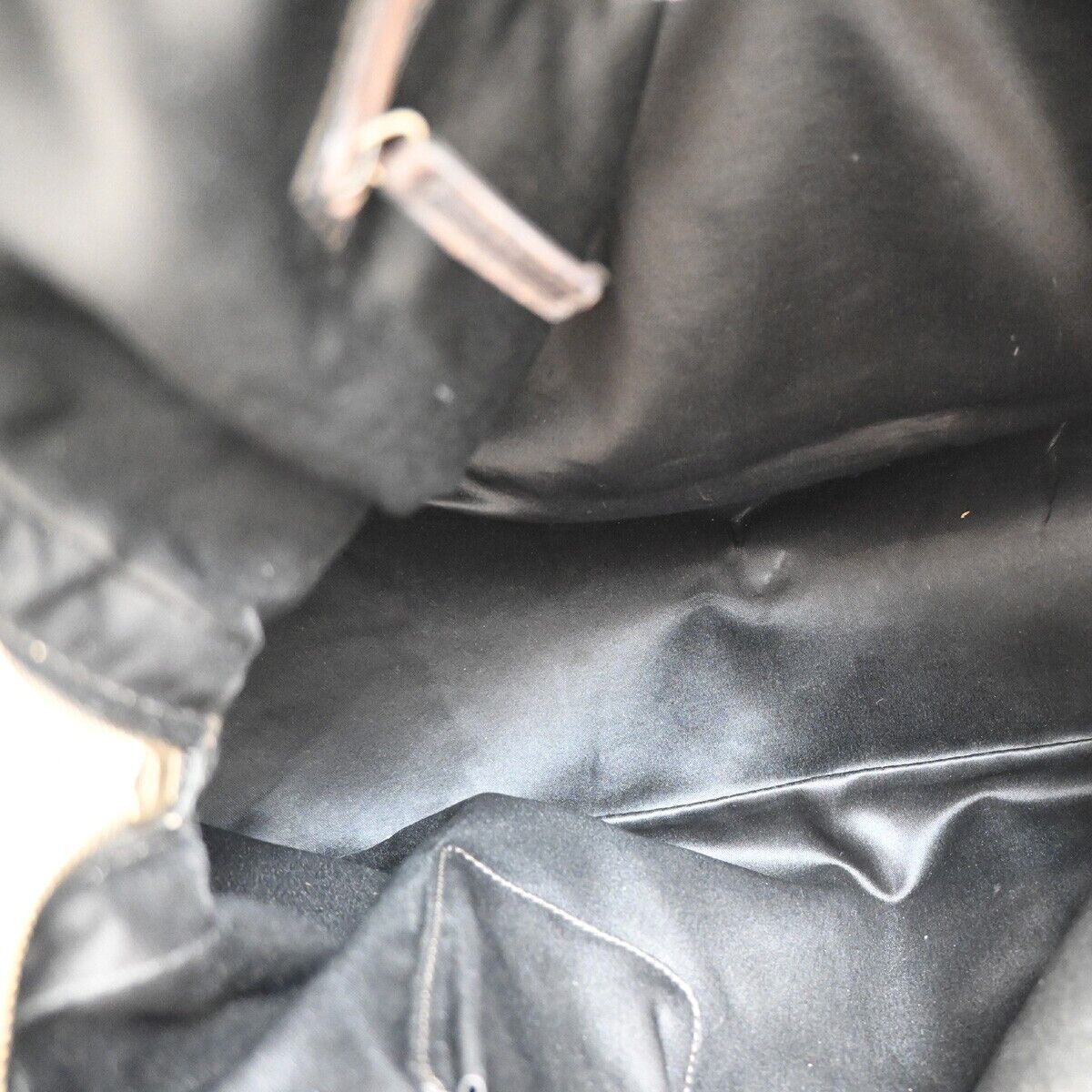 YVES SAINT LAURENT YSL Logo Rive Gauche Hand Bag Soft Leather Brown 62SH775