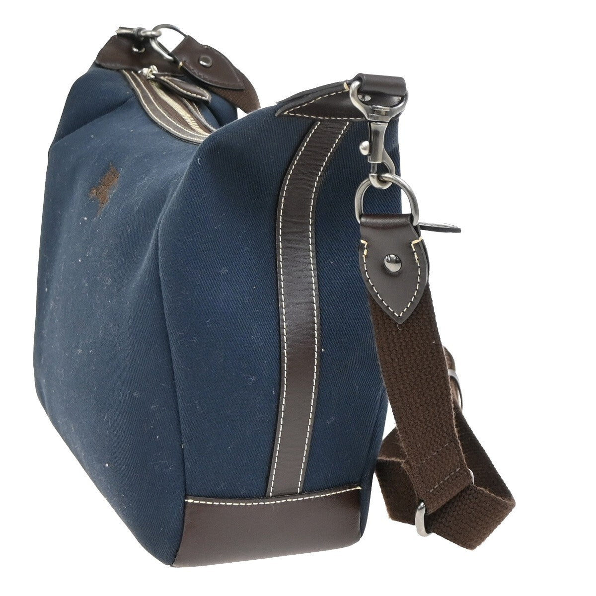 BURBERRY Logo Blue Label Crossbody Shoulder Bag Canvas Leather Blue 67FB690