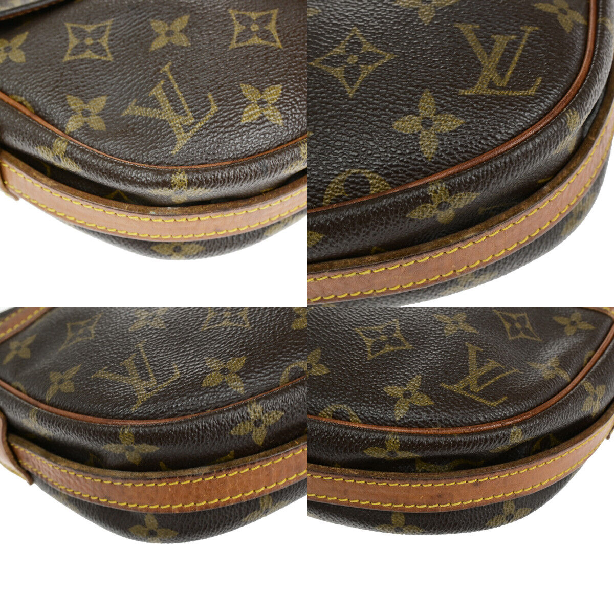 LOUIS VUITTON Jeune Fille PM Shoulder Bag Monogram Leather Brown M51227 65YF253