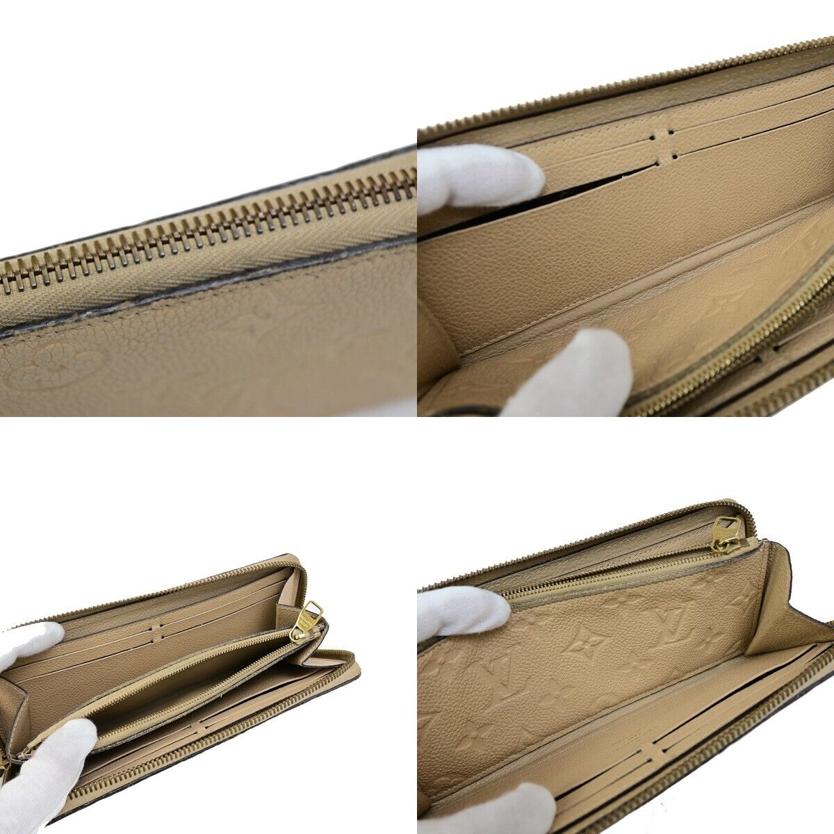 LOUIS VUITTON Clemence Long Bifold Wallet Monogram Empreinte BG M60173 35KA397