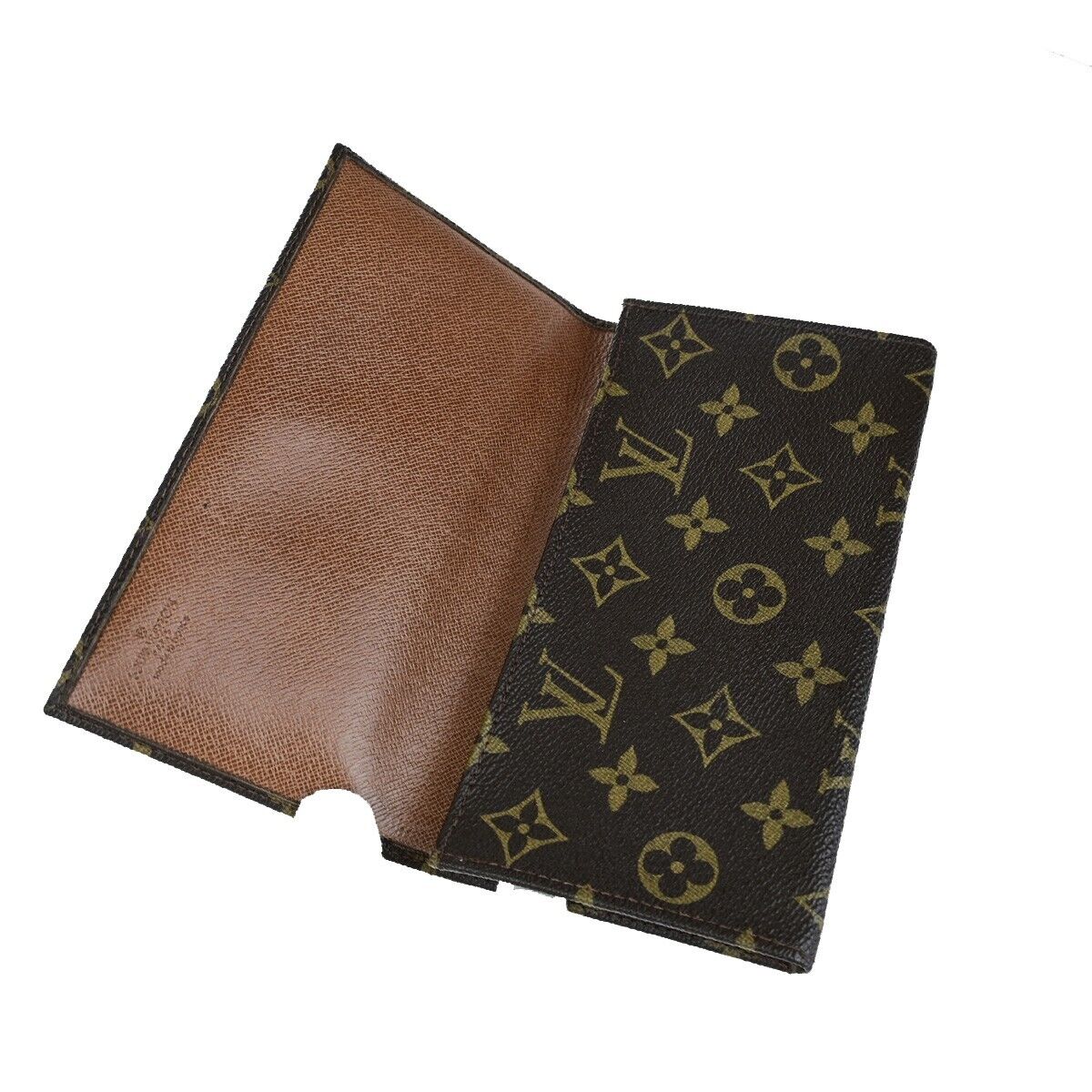 LOUIS VUITTON 3 Set Bifold Trifold Wallet Purse Monogram Leather Brown 60YG801