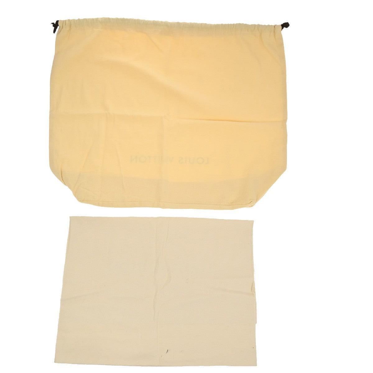 LOUIS VUITTON Logo 10 Set Dust Bag Drawstring Canvas Cotton Beige Brown 03KP213