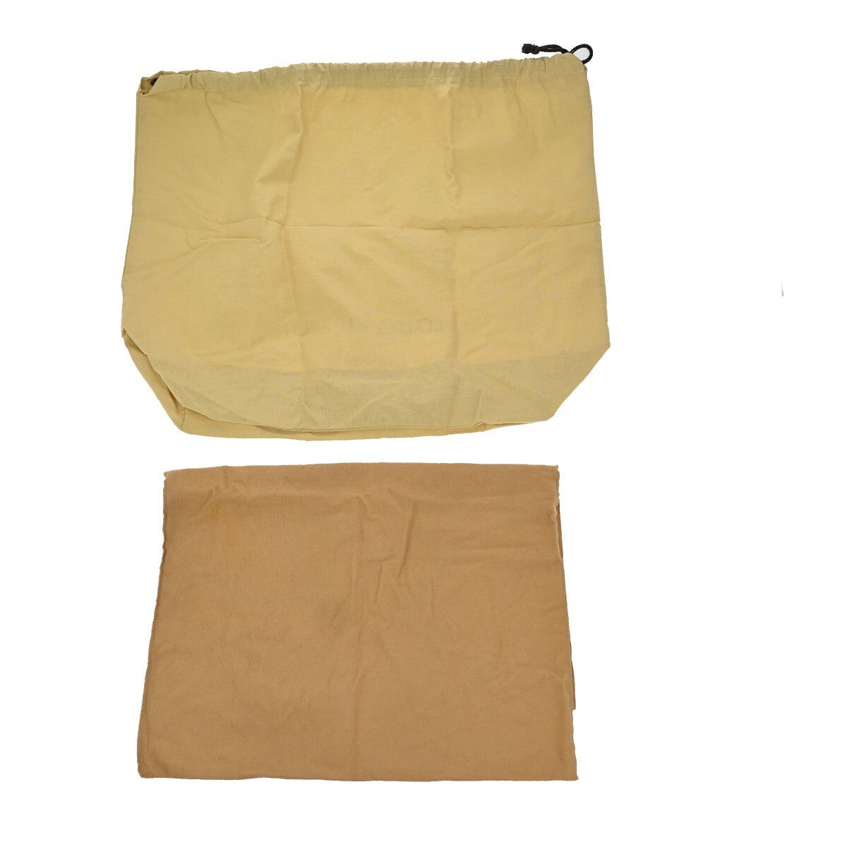 LOUIS VUITTON Logo 10 Set Dust Bag Drawstring Canvas Cotton Beige Brown 09EE128