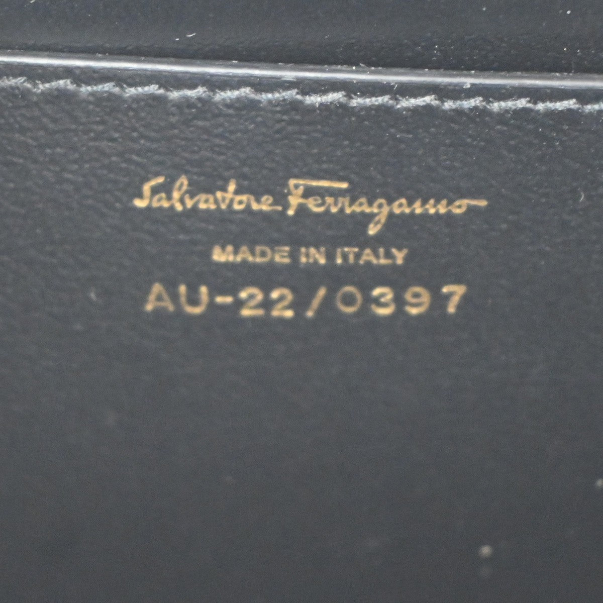 SALVATORE FERRAGAMO Glam Gancini 2Way Shoulder Bum Bag Leather Black 87KB981