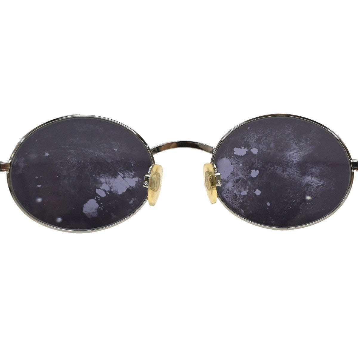 CHANEL CC  Sunglasses Eye Wear Mirror Lens Metal Plastic Silver 06934 07RL317