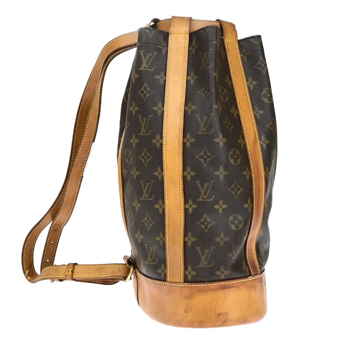 LOUIS VUITTON LV Randonnee PM Shoulder Bag Monogram Leather Brown M42243 31YF430