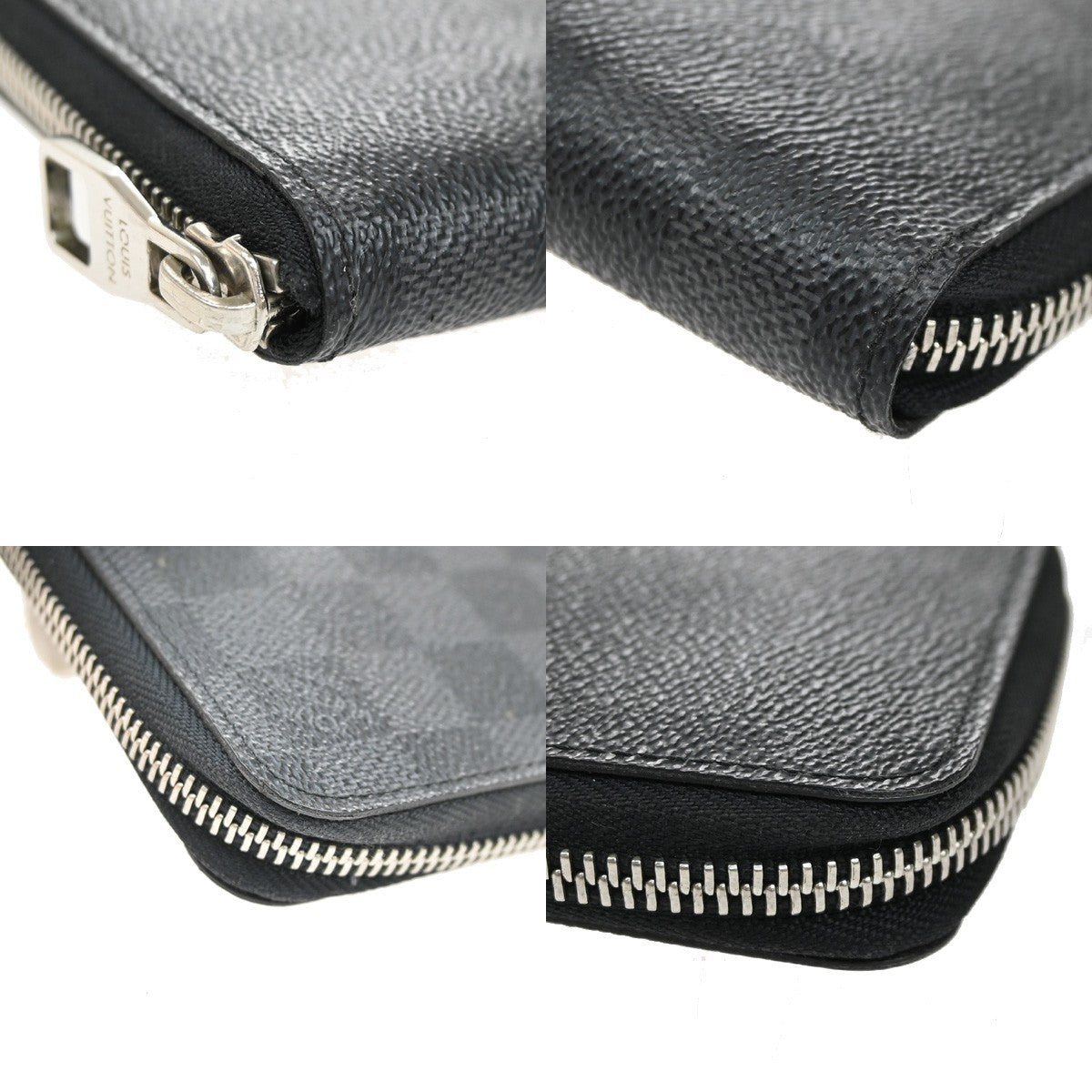 LOUIS VUITTON Long Zippy Wallet Vertical Damier Graphite Leather N63095 83KB339